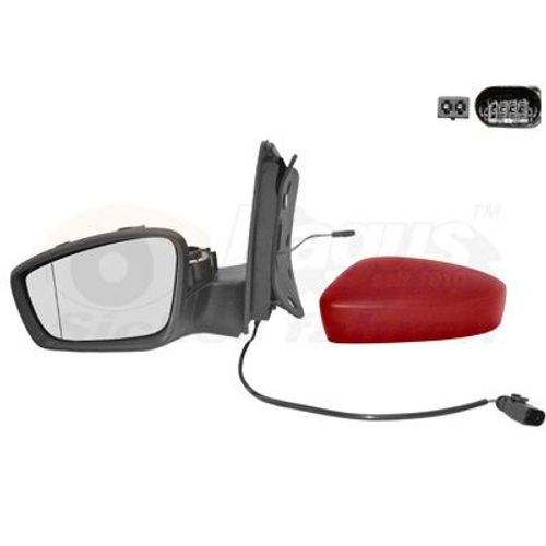 Retroviseur Gauche Rouge Pour Volkswagen Up! 11/11 -