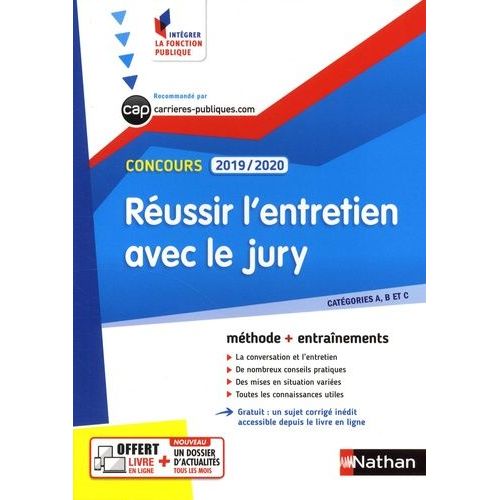 Russir L'entretien Avec Le Jury Des Catgories A, B, C - Concours Fonction Publique    Format Non Precis 