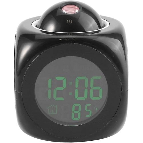 Rveil Numrique Lcd Avec Affichage De La Temprature Intrieure, Projection De L'heure, Voix Parle, Rtroclairage Bleu Ou Vert