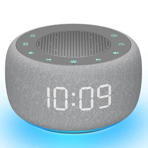 Rveil Numrique Radio Fm, 7 Documents, Veilleuse, 4 Tons D'alarme, 9 Services, Horloge De Table, Affichage, Gradateur, Lampe De Oral Et, Minuterie De Sommeil-Gray-Eu Plug