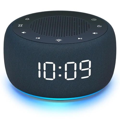 Rveil Numrique Radio Fm, 7 Documents, Veilleuse, 4 Tons D'alarme, 9 Services, Horloge De Table, Affichage, Gradateur, Lampe De Oral Et, Minuterie De Sommeil-Navy-Eu Plug