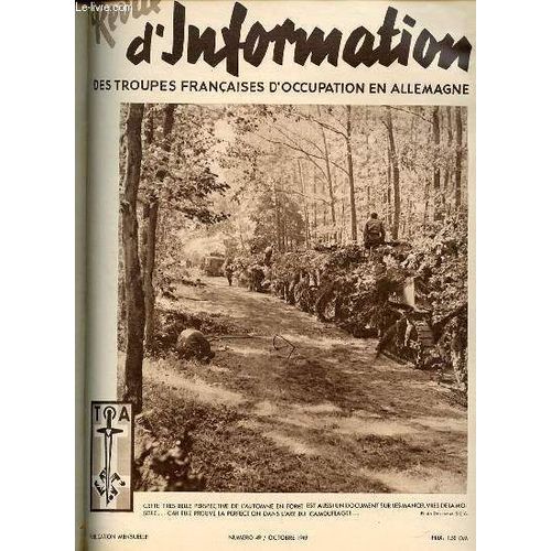 Revue Des Troupes De L'armee D'occupation N49 - Les Manoeuvres De La Moselle (28 Septembre - 2 Octobre 1949) / Allocution Du Gnral De Lattre De Tassigny / Manoeuvres Britanniques / Etc.   de COLLECTIF  Format Feuillet 