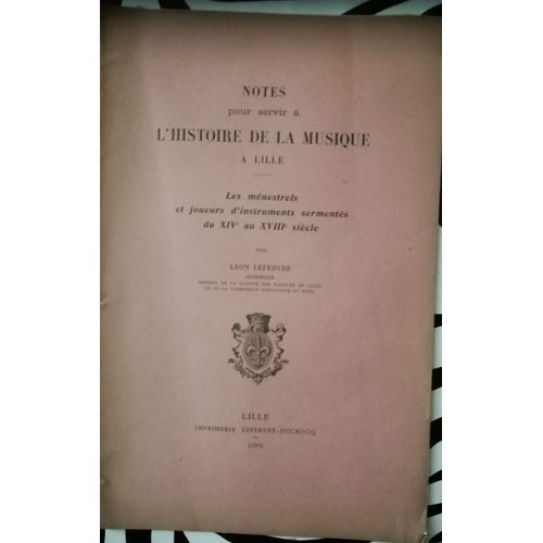 Revue Histoire De La Musique Mnestrel   de Lon Lefebvre 