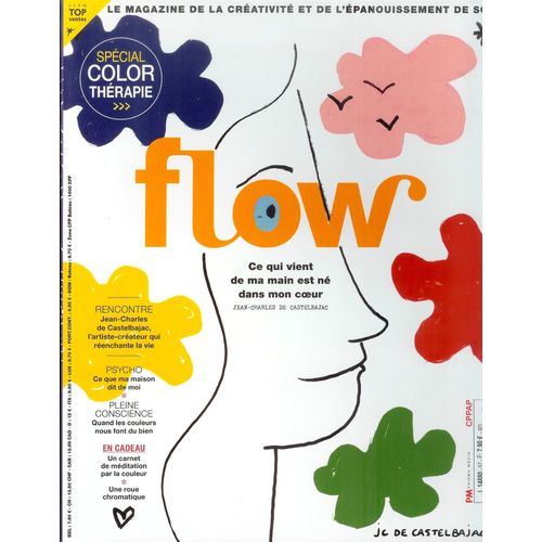 Revue - Magazine, Flow N57 Oct-Nov 2022, Magazine De La Crativit & De L'panouissement De Soi, Spcial Color Thrapie, Jean-Charles De Castelbajac, Ce Que Ma Maison Dit De Moi, Le Bien Des Couleurs