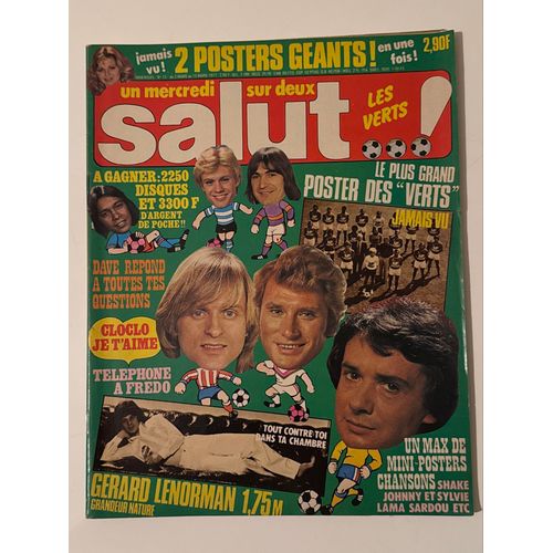 Revue Salut Numro 13 Mars 1977 Johnny Sardou Dave Lenorman Les Verts St Etienne Neuf Complet  Lama