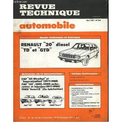 Revue Technique Automobile. N409   de Cromback Michel  Format Broch 