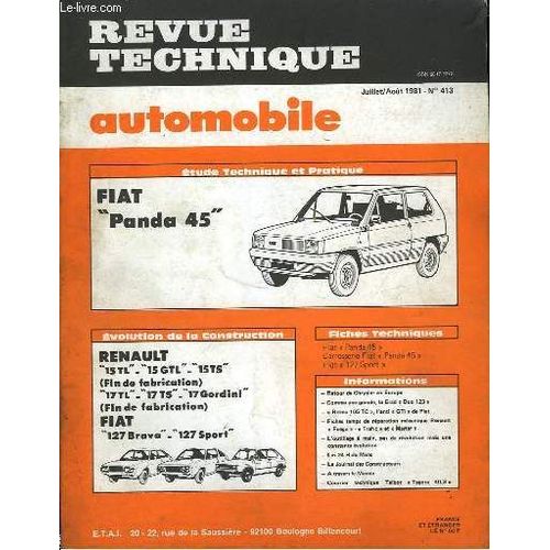 Revue Technique Automobile. N413   de michel cromback  Format Broch 