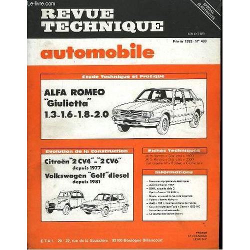 Revue Technique Automobile. N430 de Cromback Michel