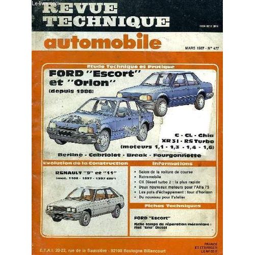 Revue Technique Automobile N477 : Ford Escort Et Orion, Depuis 1986.   de michel cromback  Format Broch 