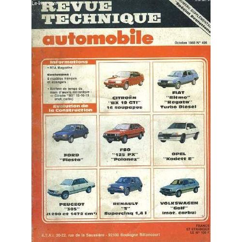 Revue Technique Automobile N496   de michel cromback  Format Broch 
