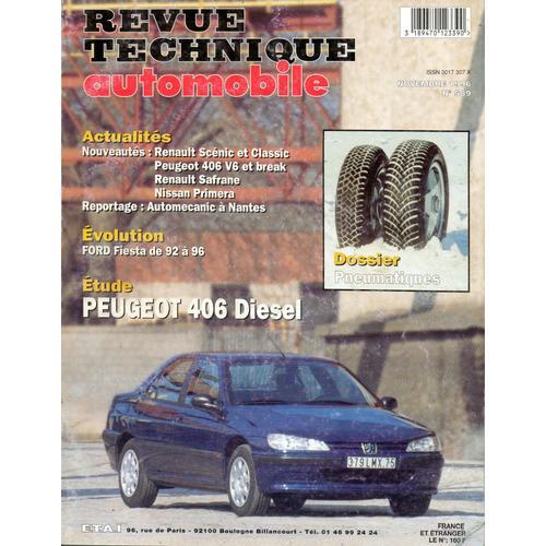 Revue Technique Automobile N 589 Peugeot 406 1.9 Et 2.1 Turbo Diesel 