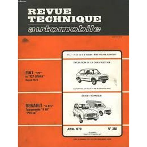 Revue Technique Automobile N388- Fiat 