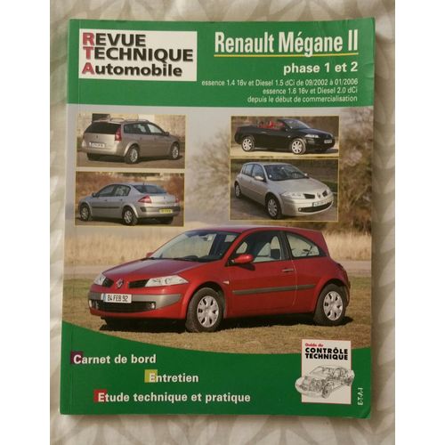 Revue Technique Automobile Renault Mgane Ii - Phase 1 Et 2   de REVUREVUE TECHNIQUE AUTOMOBILE  Format Cartonn 