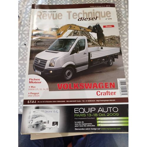 Revue Technique Automobile Rta N278 Crafter Fiche Moteur Man D0836 Lfl 53,54,55 Et Peugeot Dv6 Ute4