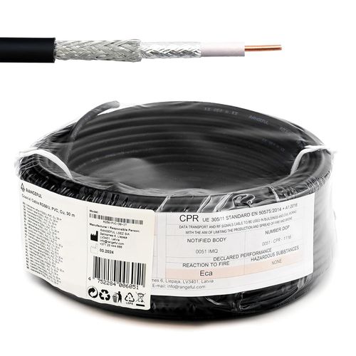RG58 30m Cble coaxial  antenne extension wifi RF 50 Ohm  Faible Perte  RG58U compatible avec SMA BNC TNC FME PL259 Type N  pour UHF WiFi Routeur 4G 5G CB Radio VHF  Fabriqu en Italie