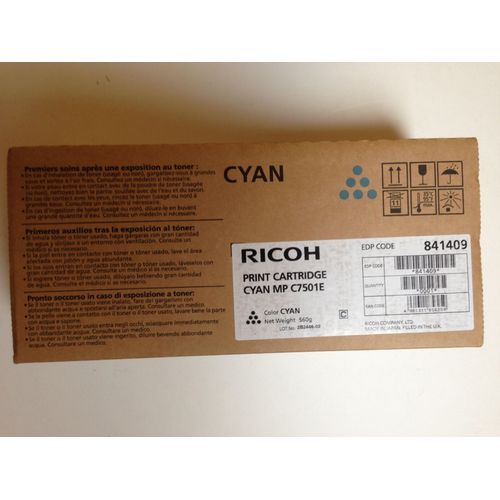 Ricoh - Cyan - Originale - Cartouche De Toner - Pour Gestetner Mp C6501; Nashuatec Mp C6501; Nrg Mp C6501; Rex Rotary Mp C6501