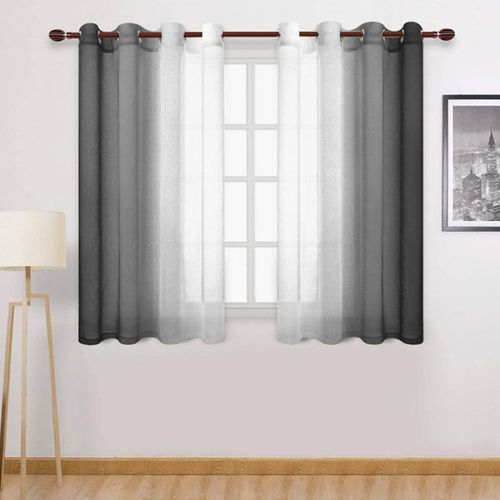 Rideau En Tulle Fin Dgrad Orange, Rideau Court Pour Salon, Chambre  Coucher, Cuisine, Caf, 2022