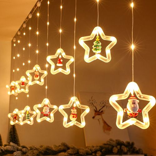 Rideau Lumineux De Nol, 3m 100led Rideau Lumineux toile 8 Modes D'clairage Avec Minuterie 3d toile De Nol tanche Ip65 Dcoration Lumineuse Pour Fentre Balcon Terrasse Chambre Maison