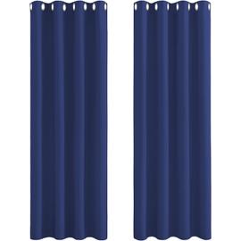 Rideau occultant polyester Bleu 140 X 240