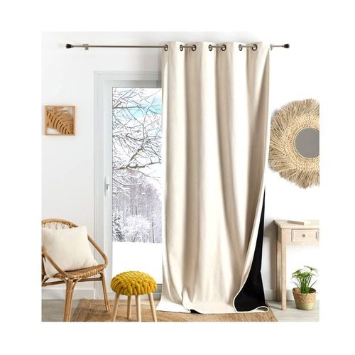 Rideaux Occultants Blancs No Worries Micro Uni 100% Polyester 240 X 140 Cm A Anneaux Voilage Tenture De Fenetre Placard Panneau De Tissu Pret A Poser Intimite Demie Obscurite Semi Opaque Translucide