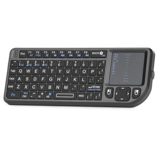 Rii Mini X1 Wireless Mini avec pav tactile compatible avec Smart TV,TV Box,Tablette,Smartphone,console,PC,Fire TV,Raspberry - Type English Keyboard