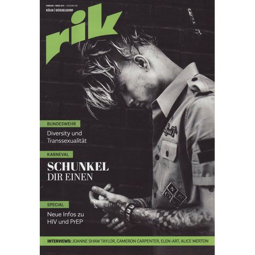 Rik (Edition Allemagne) / 03-2019 N400 : Viggo Mortensen (2p) - Troye Sivan (1/2p) - Cameron Carpenter (1,5p) - Joanne Shaw Taylor (1p) - Alice Merton (1p)
