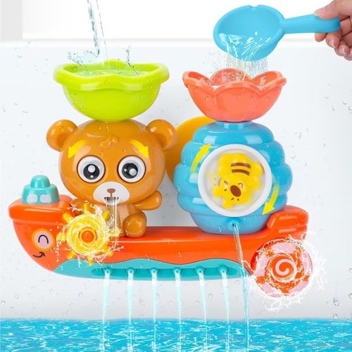 RILSO Jouet de Bain 1 2 3 An, Jouet Bain Bb 1 An, Jouet Bain Enfant 1 2 3 An, Jeux Bain Bebe 1 2 3 An, Garon Fille -Ouragan X
