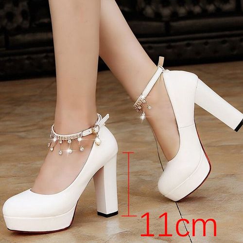 Rimocy-Escarpins  Lanires En Cristal Pour Femmes,Chaussures  Talons Super Hauts,Plate-Forme paisse,Chaussures  Talons Optiques,Fte De Mariage,Automne 2022 - 35