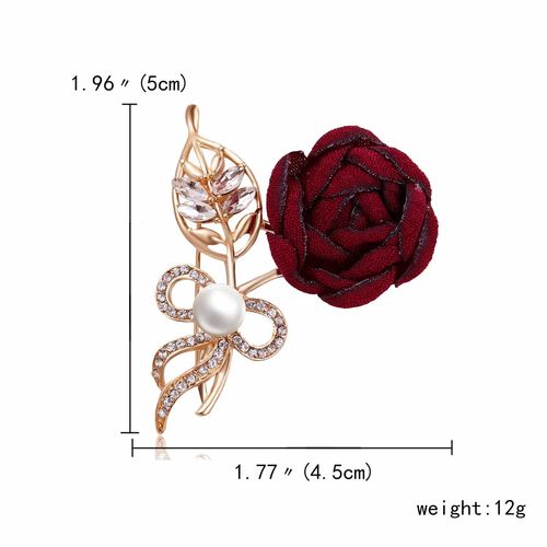 Rinhoo  Broche  Revers En Tissu Color Pour Femmes, Nouvelle Collection De Broches De Mariage, Fleur Colore, Fait  La Main, Perle D'art, Strass