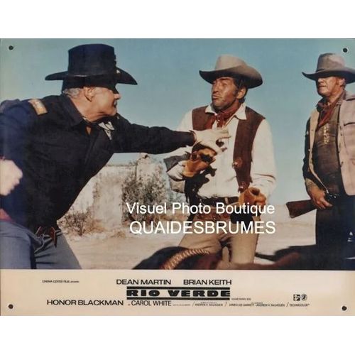 Rio Verde - Something Big: Photo Glace Plastifie D'exploitation Cinmatographique - Format 23.5x29.5 Cm - De Andrew V. Mclaglen Avec Dean Martin, Brian Keith, Carol White, Honor Blackman - 1971