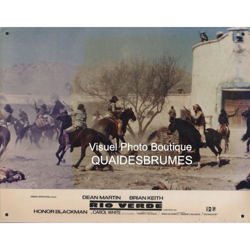 Rio Verde - Something Big: Photo Glace Plastifie D'exploitation Cinmatographique - Format 23.5x29.5 Cm - De Andrew V. Mclaglen Avec Dean Martin, Brian Keith, Carol White, Honor Blackman - 1971