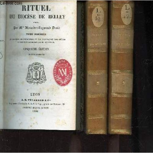 Rituel Du Diocese De Belley  - En 3 Volumes : Tomes 1 + 2 + 3 .   de DEVIE ALEXANDRE-RAYMOND (MGR)