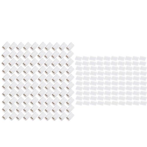 RJ45 Cat6 Pass Through Connecteurs 3 broches Ethernet Extrmits pour fil solide rseau