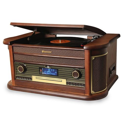Roadstar Hif-1996bt Chaine Hifi Vintage Avec Platine Disque