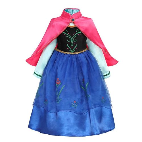 Robe De Princesse Elsa Anna Pour Filles,Costume De Reine Des Neiges,Robe De Bb,Vtements D'halloween,Vtements De Carnaval Ariel,Vtements De Cosplay Pour Enfants,Vtements De Fte-2-3t(100)-Dress A