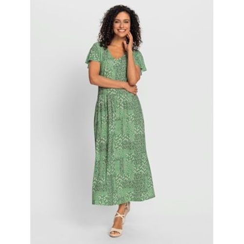 Robe En Jersey Viscose (Ecovero) - - Vert Pomme-Champagne Imprim