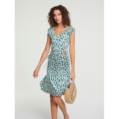 Robe Imprime Effet Cache-C?ur Tendance - Ashley Brooke - Turquoise-Taupe