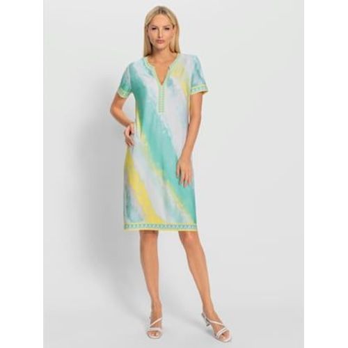 Robe Imprime Robe En Jersey - Rick Cardona - Bleu-Vert-Citron Vert Imprim