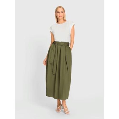 Robe Longue Haut Et Jupe En Diffrents Matriaux - Rick Cardona - cru-Olive
