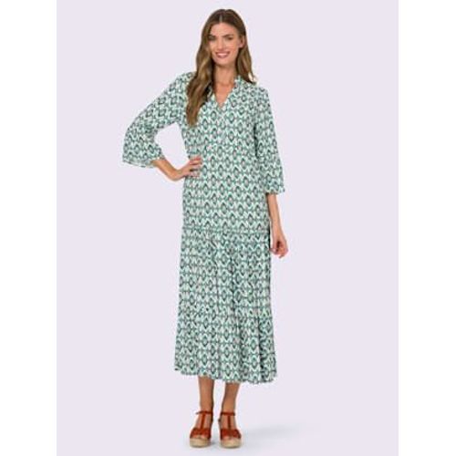 Robe Longue Qualit Tisse - Linea Tesini - meraude-Abricot Imprim