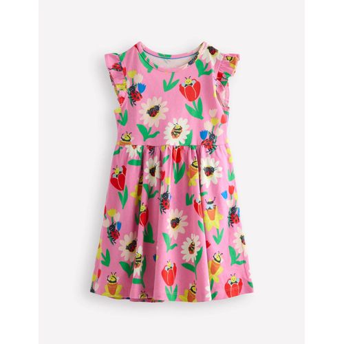 Robe Posie  Manches Volantes-Motif Spring Garden Lilas Sucr