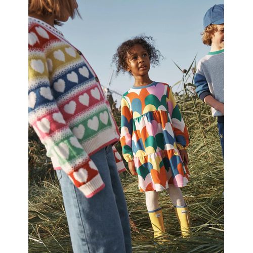 Robe-Sweat Dixie  Volants-Motif Collage Hearts Multi