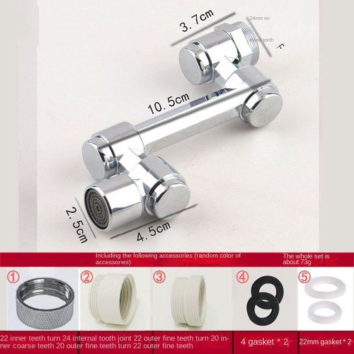 Robinet  Bras Robotique Rotatif  1080 , Barboteur Arateur 3/2/1 Modes, Prolongateur De Sortie D'eau, Filtre Anti-claboussures, Buse De Robinet De Lavabo De Cuisine