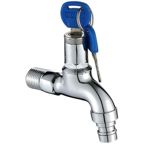 Robinet Antivol Pour Fontainebleau D'extrieur, Robinet Antivol En Laiton, Robinet D'extrieur Verrouillable, Pour Machine  Laver De Jardin, Argent