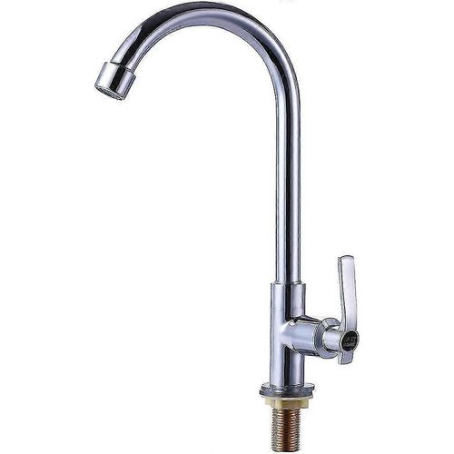 Robinet D'vier D'eau Froide Poigne Unique Un Trou Haut Arc Comptoir Installation Robinet  Barre En Acier Inoxydable