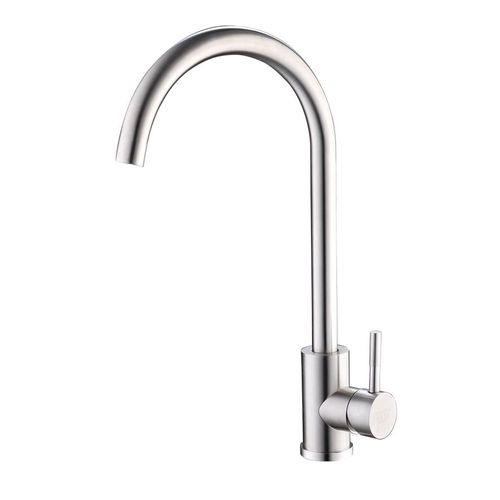 Robinet De Cuisine  PoignE Unique En Acier Inoxydable Bross - Robinet D'Vier Pivotant  360 - Robinet De Cuisine Haute Pression - Noir
