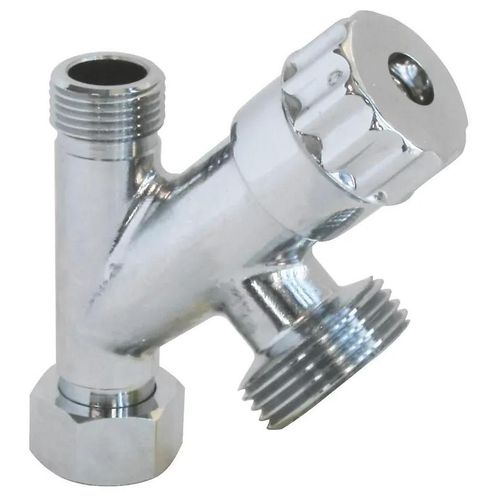 Robinet de piquage  double sortie querre pour raccord 2 machines  laver Somatherm for you