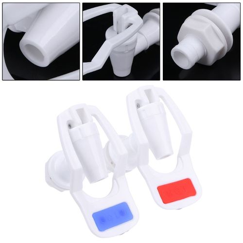Robinet distributeur d'eau de remplacement, 2 pices, Type poussoir, robinet en plastique blanc