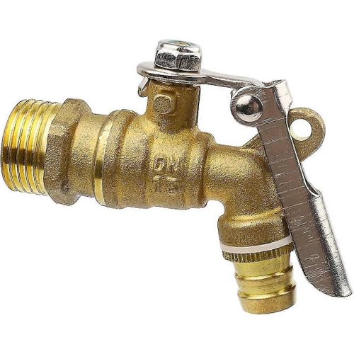 Robinet En Laiton, Vanne  Buse Manuelle De 1/2  , Cadre Avec Serrure, Verrouillable, Robinet De Vanne De Jardin Extrieur, Peut tre Install Dans Les Maisons, Les Garages, Les Jardins