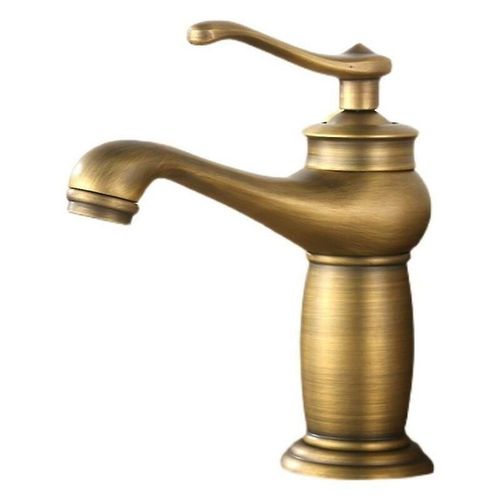 Robinet Mitigeur De Lavabo De Salle De Bain Rtro  Poigne Unique, Robinet De Lavabo En Laiton Et Cramique, Robinet Mitigeur D'vier Rtro Eau Chaude Et Froide Pour vier De Cuisine Et De Salle De Bain